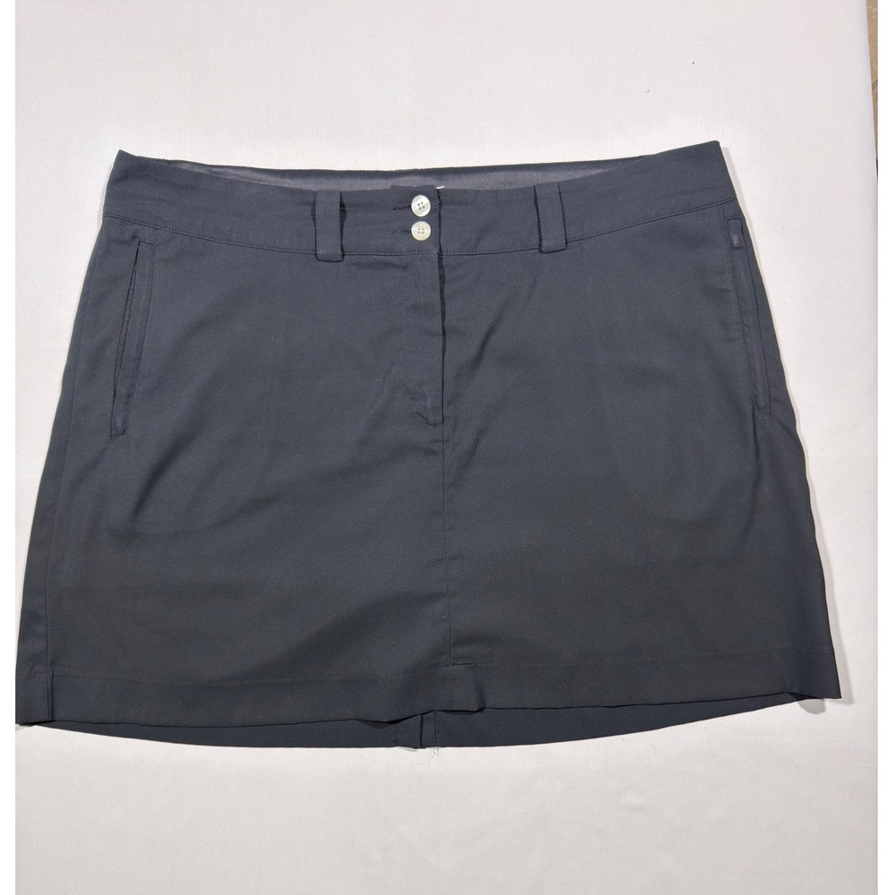 Nike Golf Dri-FIT Skort Size 16 Black Athletic Golf Tennis Skirt Shorts